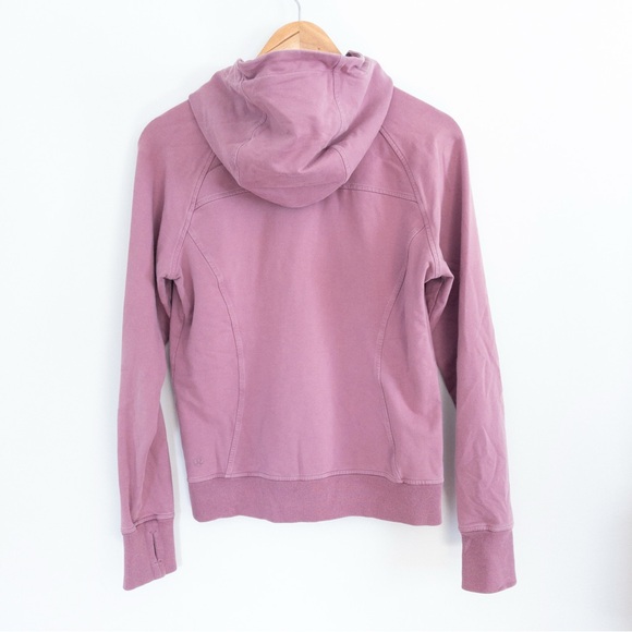 Lululemon Scuba Pullover Hoodie Sweatshirt Figue Pink Mauve Relaxed Fit Size 2 - Picture 6 of 9